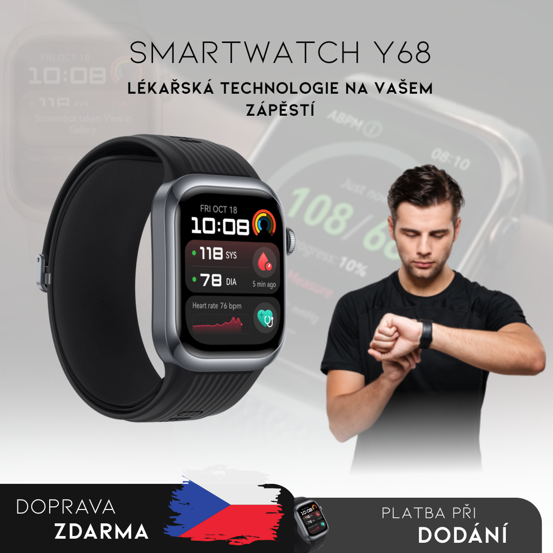 Smartwatch Y68 – Chytré ovládání